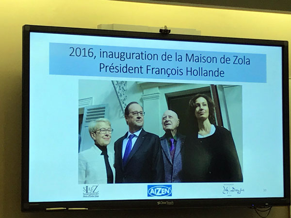 Power Point: Inauguration of the Maison Zola with President François Hollande