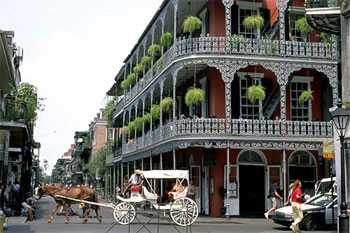 French Quarter Street scene in New Orleans