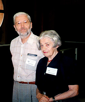 Halina Suwala with Yves Chevrel at the AIZEN Conference in Jaén