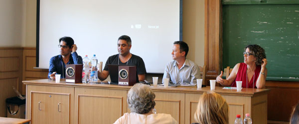 From left: Leonardo Pinto Mendes, Haroldo Ceravolo Sereza, Pedro Paulo Catharina and Orna Messer Levin