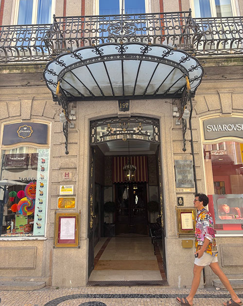 Art nouveau hotel facade