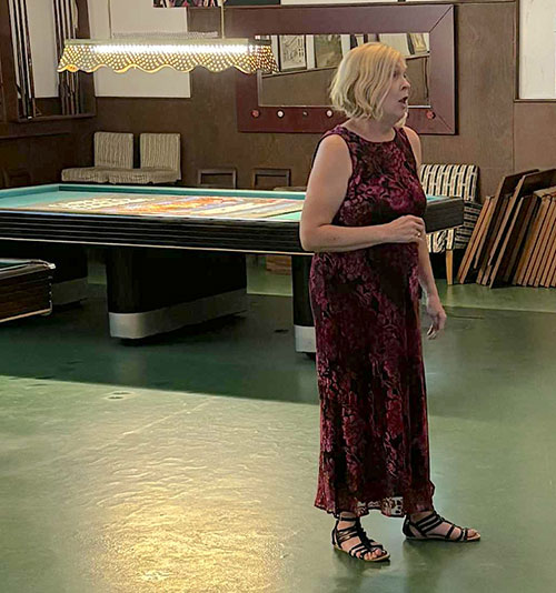 Juliana Starr serenades the group with La Habanera from Carmen