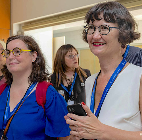 From left: Marie-Astrid Charlier, Chantal Morel (in background), and Aurélie Barjonet