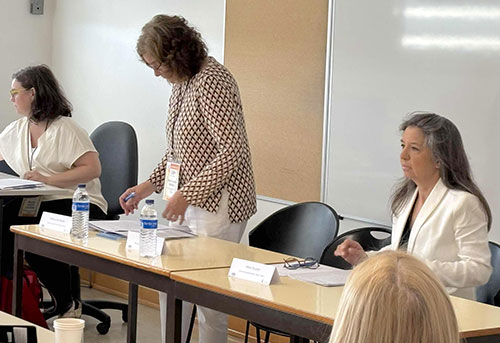 From left: Marie-Astrid Charlier, Maria Luı́sa Malato, Maria Sayegh