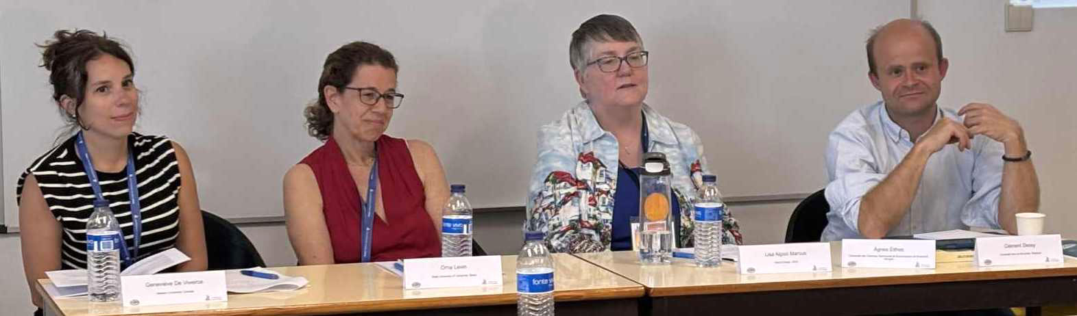 From left: Geneviève de Viveiros. Orna Levin, Lisa Algazi Marcus. Clément Dessy