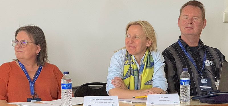 From left:  Maria de Fátima Outeirinho, Célia Vieira, Jean-Philippe Vauchel