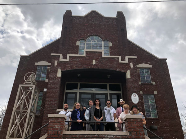 Tour participants at the Historic Bethel Baptist Chuch of Collegeville