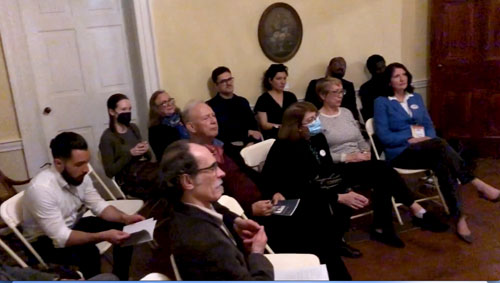 Audience of the poetry reading event